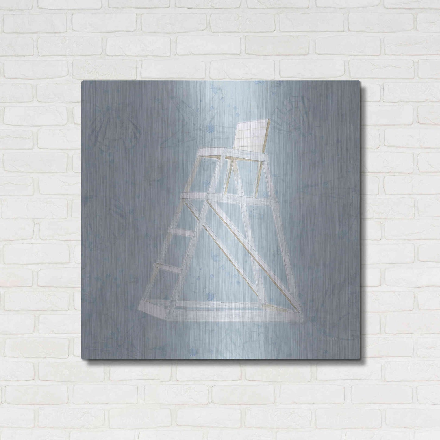 Luxe Metal Art 'Serene Seaside II' by James Wiens, Metal Wall Art,36x36