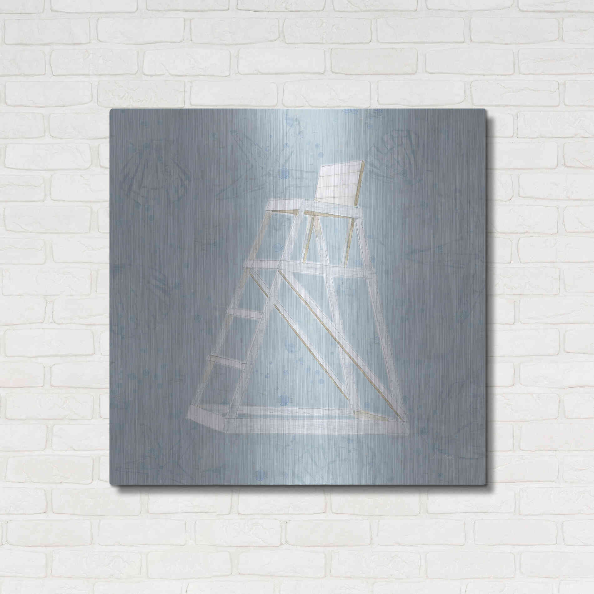 Luxe Metal Art 'Serene Seaside II' by James Wiens, Metal Wall Art,36x36