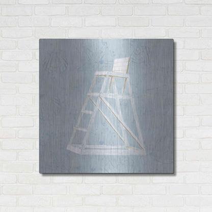 Luxe Metal Art 'Serene Seaside II' by James Wiens, Metal Wall Art,36x36