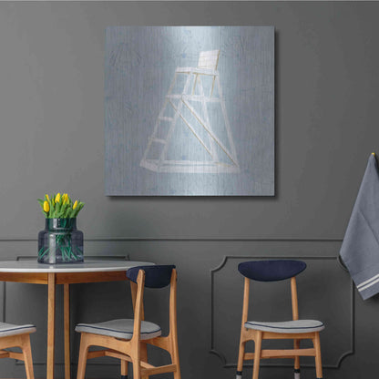 Luxe Metal Art 'Serene Seaside II' by James Wiens, Metal Wall Art,36x36