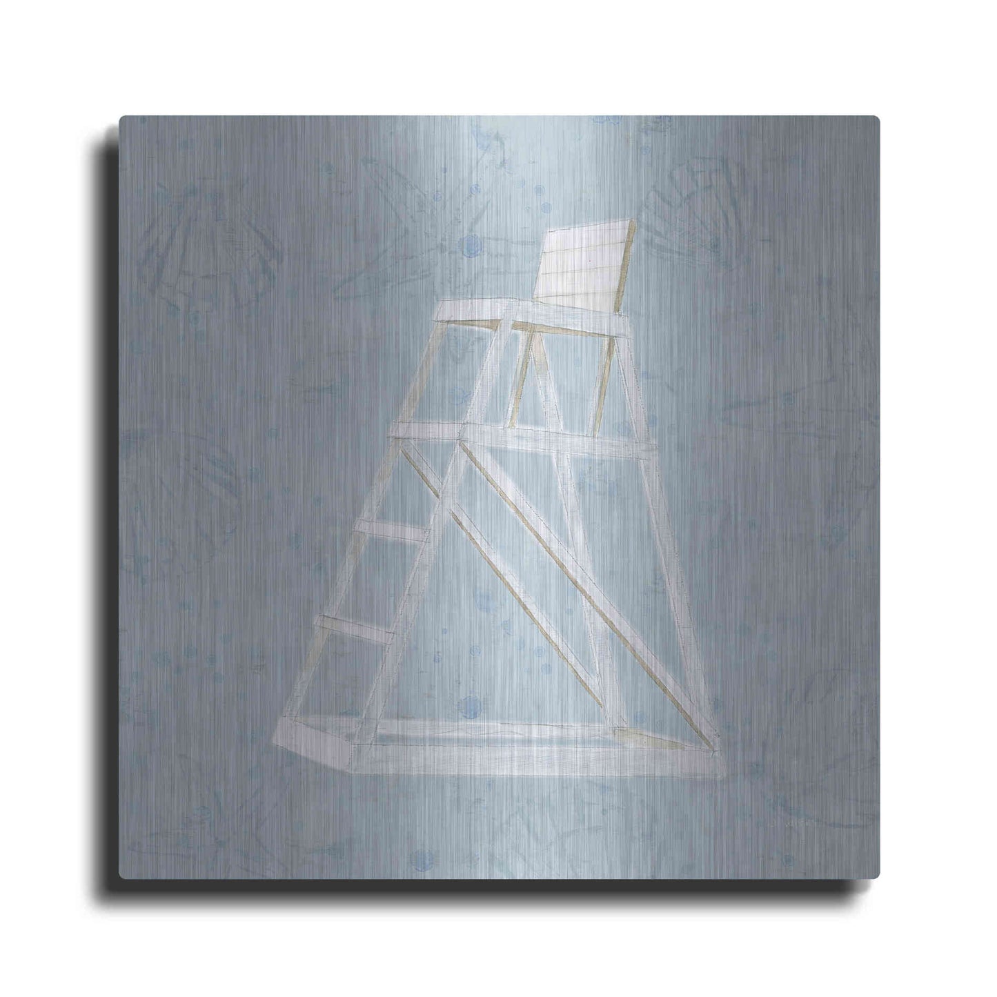 Luxe Metal Art 'Serene Seaside II' by James Wiens, Metal Wall Art