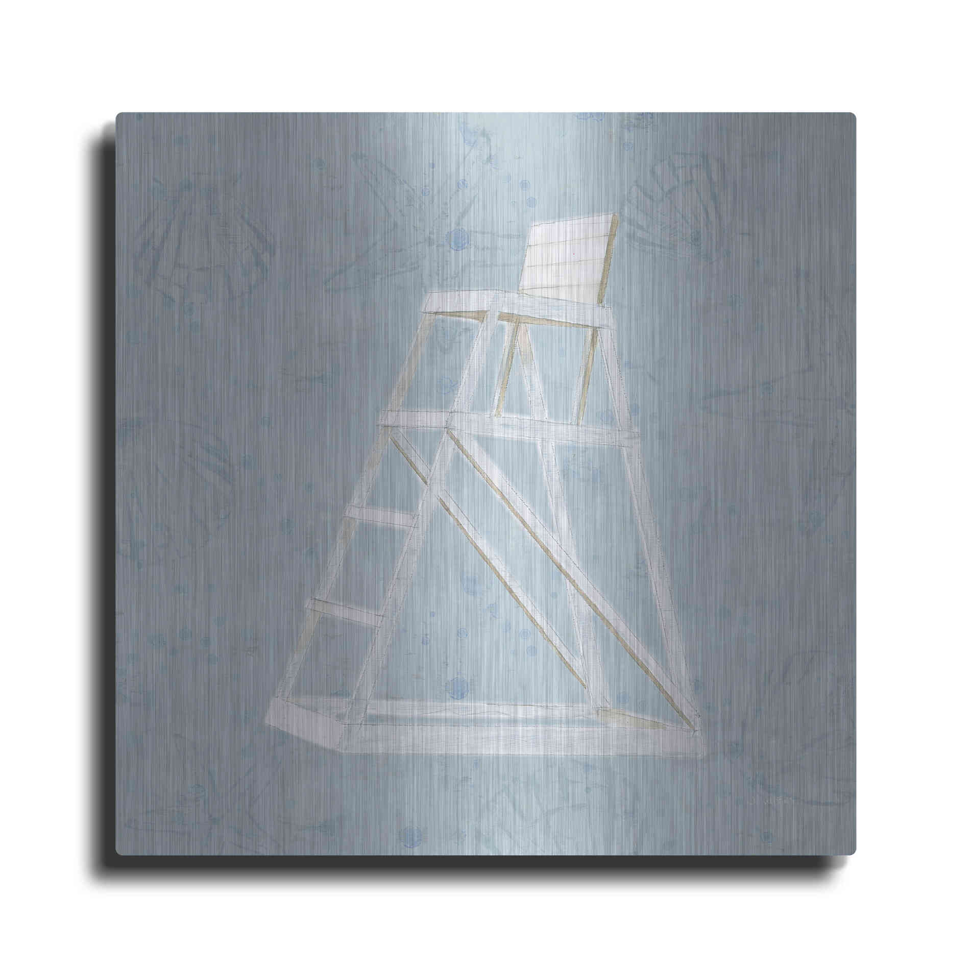 Luxe Metal Art 'Serene Seaside II' by James Wiens, Metal Wall Art