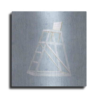 Luxe Metal Art 'Serene Seaside II' by James Wiens, Metal Wall Art