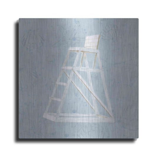 Luxe Metal Art 'Serene Seaside II' by James Wiens, Metal Wall Art