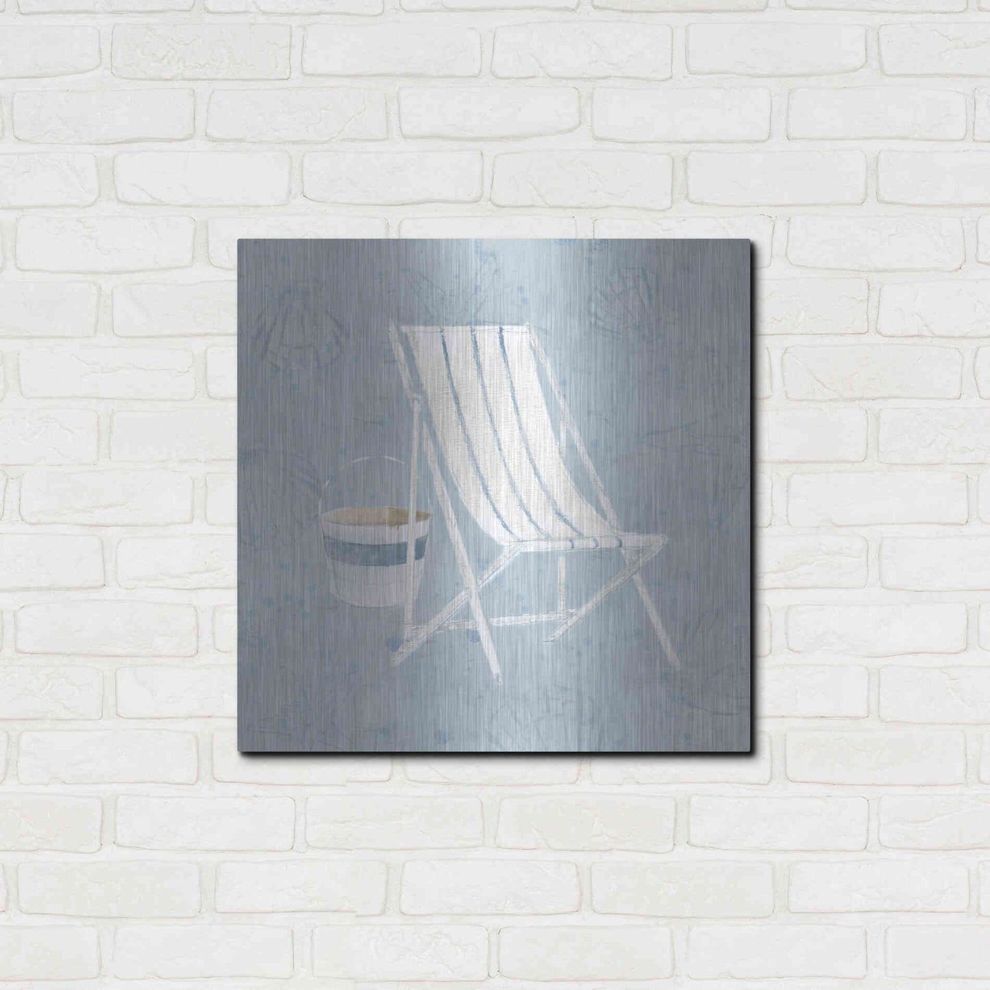 Luxe Metal Art 'Serene Seaside III' by James Wiens, Metal Wall Art,24x24