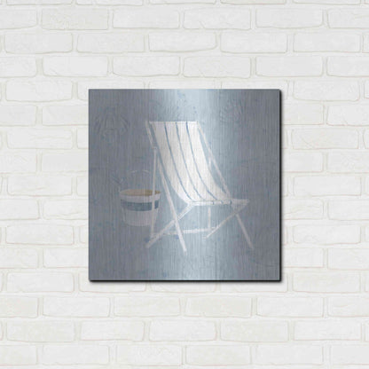 Luxe Metal Art 'Serene Seaside III' by James Wiens, Metal Wall Art,24x24