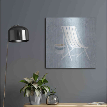 Luxe Metal Art 'Serene Seaside III' by James Wiens, Metal Wall Art,24x24