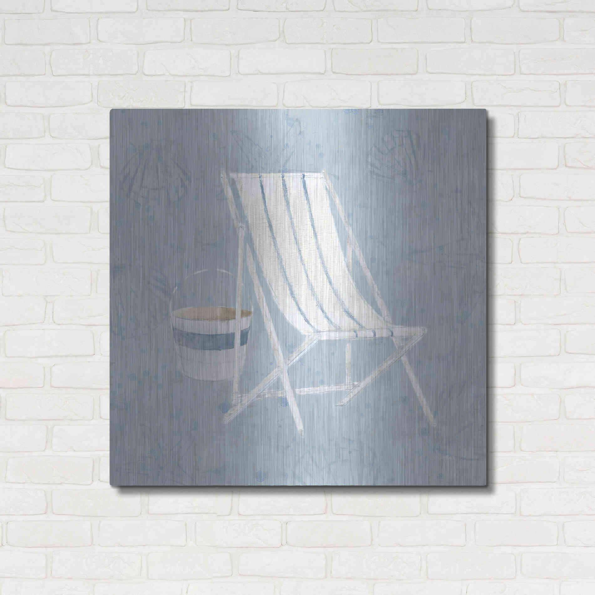 Luxe Metal Art 'Serene Seaside III' by James Wiens, Metal Wall Art,36x36