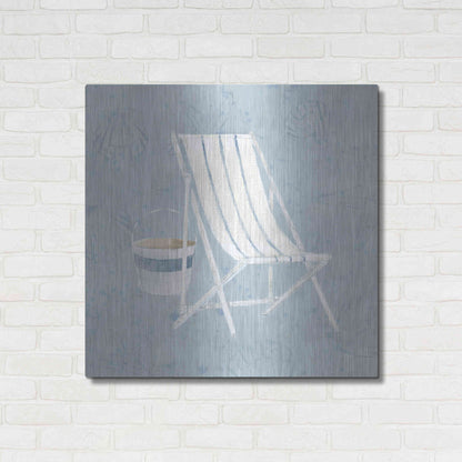 Luxe Metal Art 'Serene Seaside III' by James Wiens, Metal Wall Art,36x36