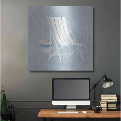 Luxe Metal Art 'Serene Seaside III' by James Wiens, Metal Wall Art,36x36