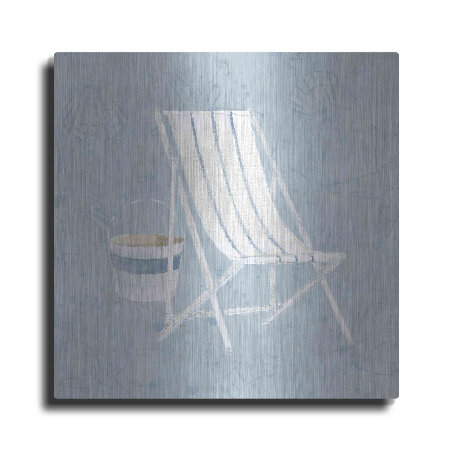 Luxe Metal Art 'Serene Seaside III' by James Wiens, Metal Wall Art