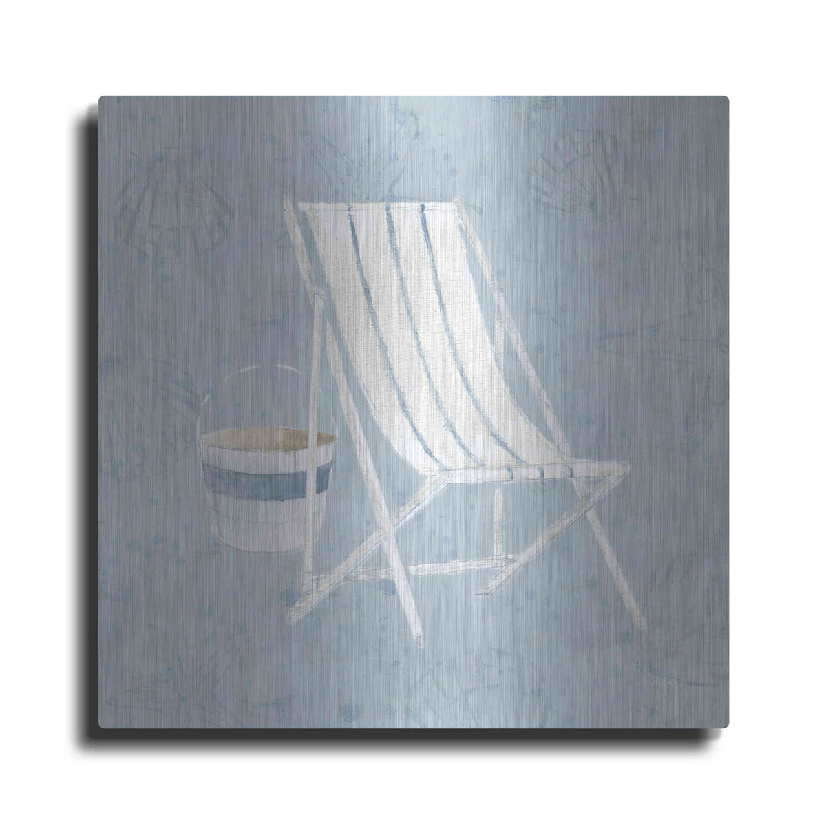 Luxe Metal Art 'Serene Seaside III' by James Wiens, Metal Wall Art