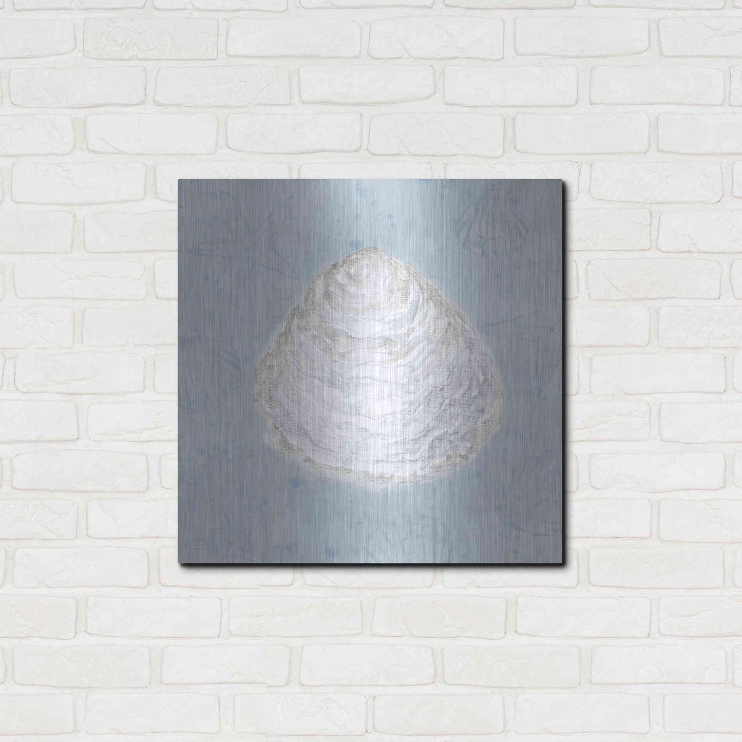 Luxe Metal Art 'Serene Shells I' by James Wiens, Metal Wall Art,24x24