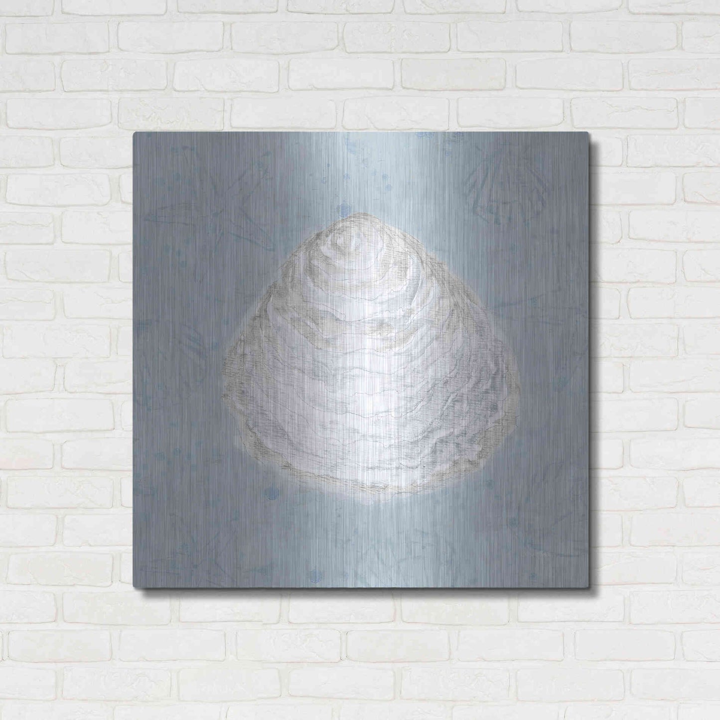 Luxe Metal Art 'Serene Shells I' by James Wiens, Metal Wall Art,36x36