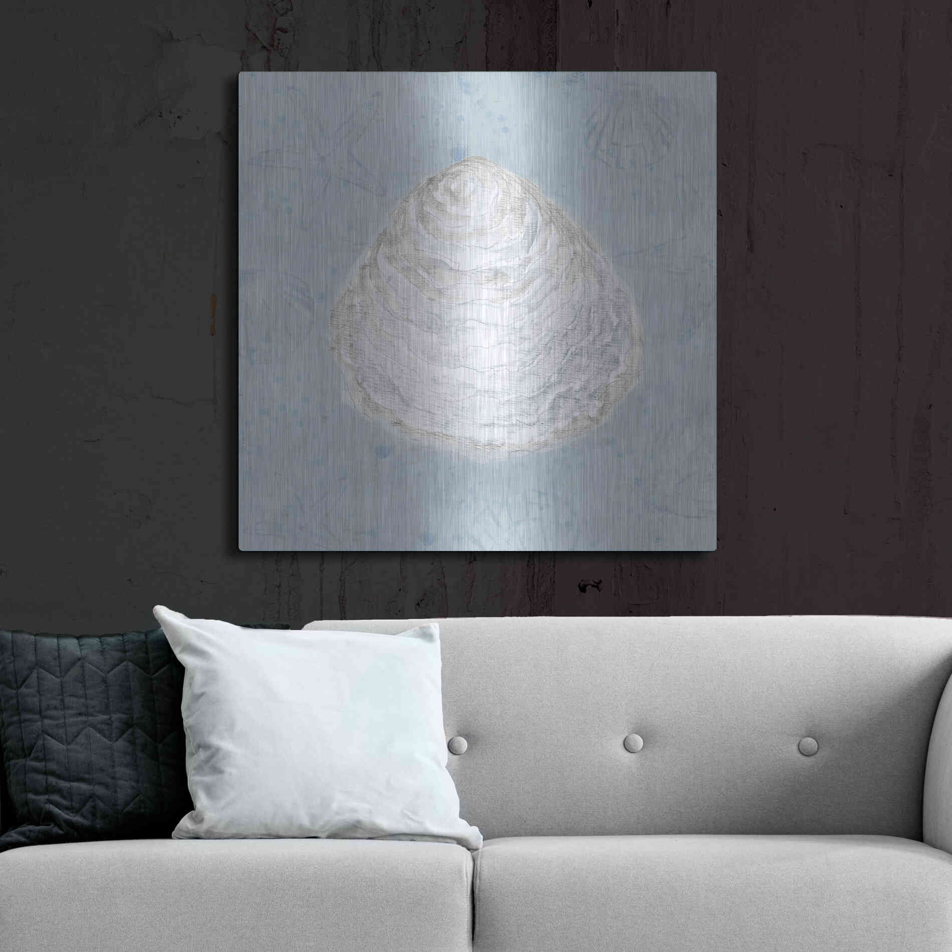 Luxe Metal Art 'Serene Shells I' by James Wiens, Metal Wall Art,36x36