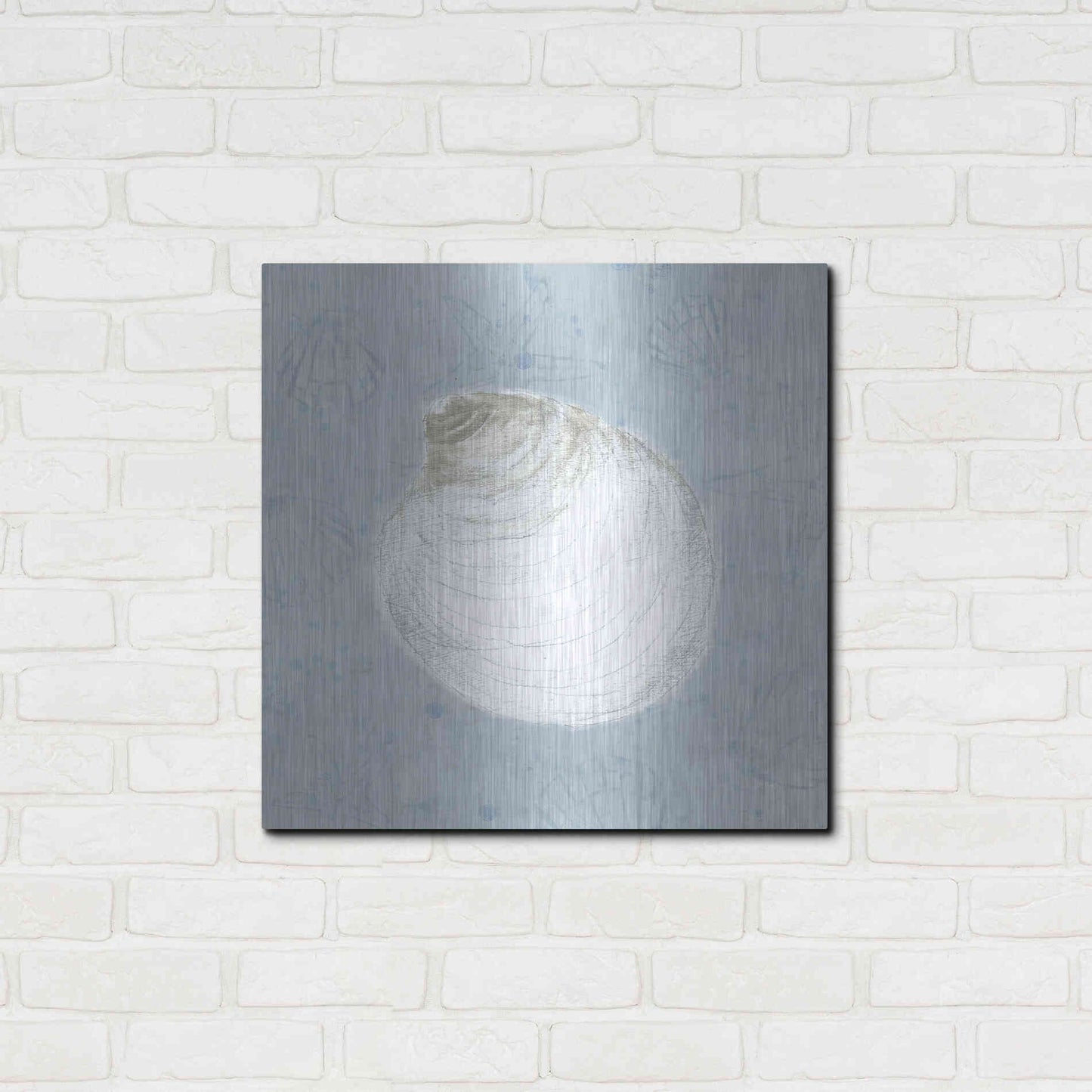 Luxe Metal Art 'Serene Shells II' by James Wiens, Metal Wall Art,24x24