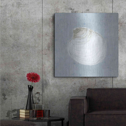 Luxe Metal Art 'Serene Shells II' by James Wiens, Metal Wall Art,36x36