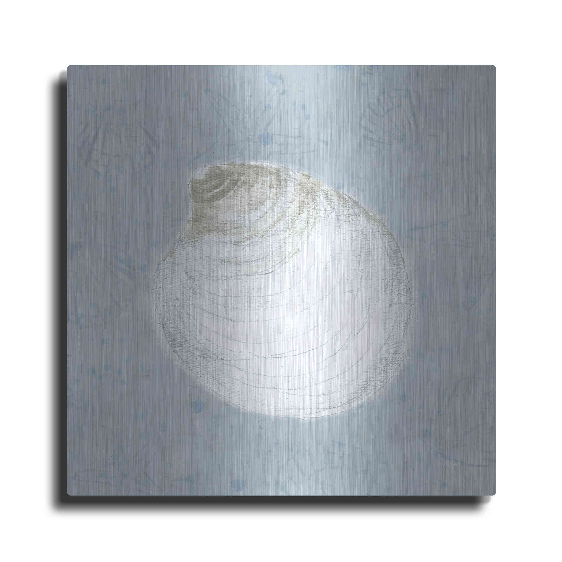 Luxe Metal Art 'Serene Shells II' by James Wiens, Metal Wall Art