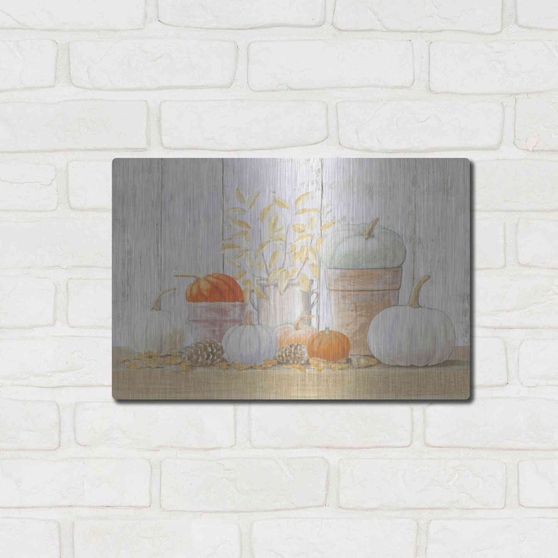 Luxe Metal Art 'Beautiful Bounty' by James Wiens, Metal Wall Art,16x12