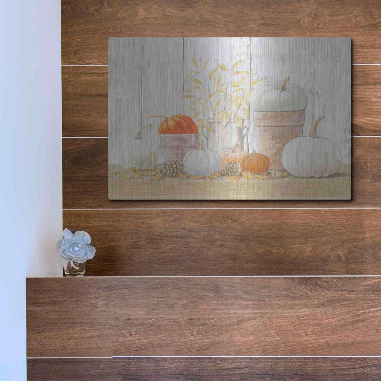 Luxe Metal Art 'Beautiful Bounty' by James Wiens, Metal Wall Art,16x12