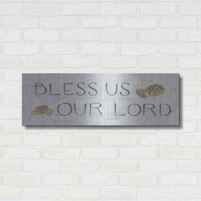 Luxe Metal Art 'Beautiful Bounty Sign II' by James Wiens, Metal Wall Art,36x12