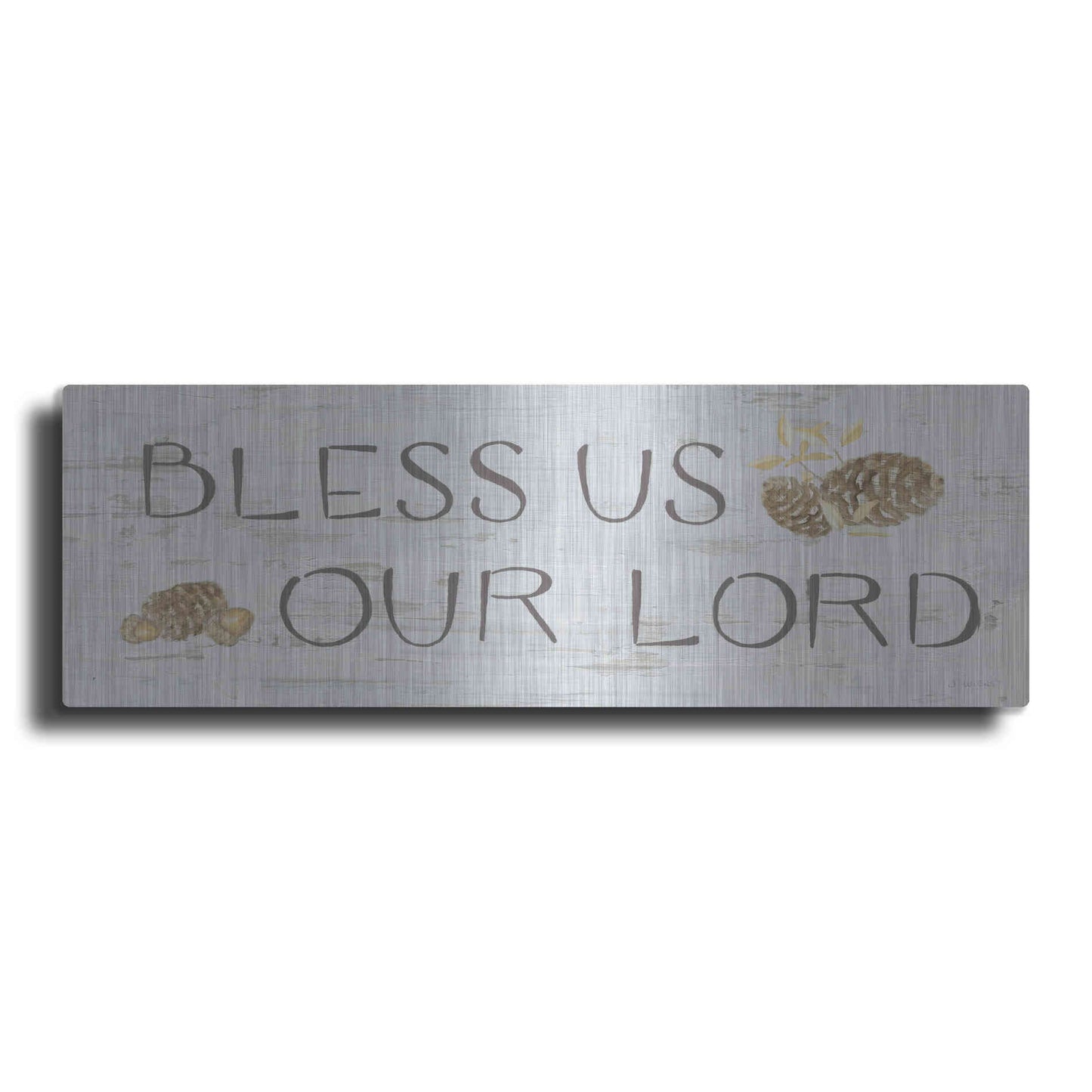 Luxe Metal Art 'Beautiful Bounty Sign II' by James Wiens, Metal Wall Art