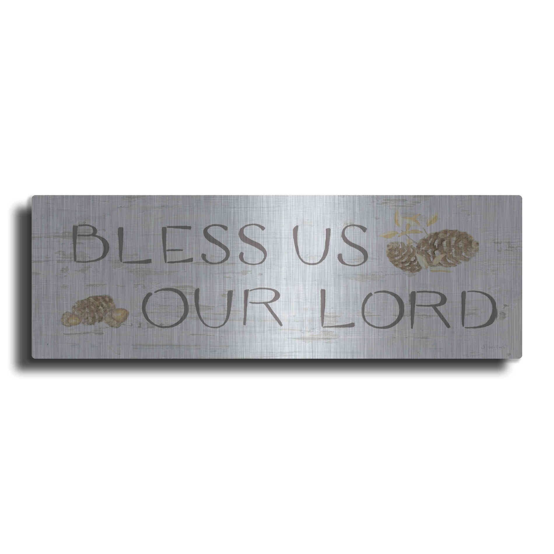 Luxe Metal Art 'Beautiful Bounty Sign II' by James Wiens, Metal Wall Art