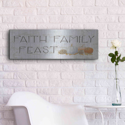 Luxe Metal Art 'Beautiful Bounty Sign III' by James Wiens, Metal Wall Art,36x12