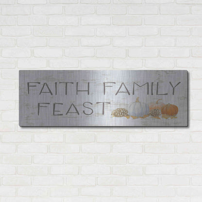 Luxe Metal Art 'Beautiful Bounty Sign III' by James Wiens, Metal Wall Art,48x16