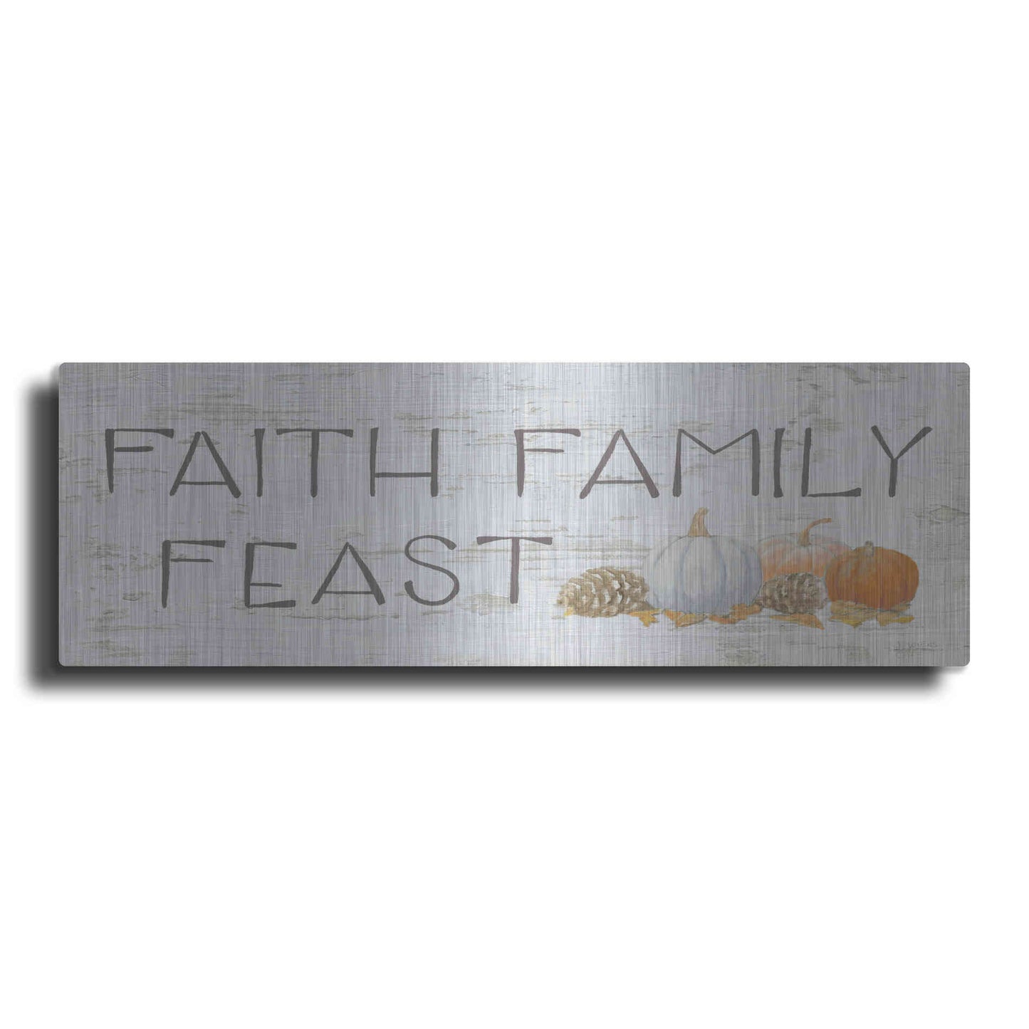 Luxe Metal Art 'Beautiful Bounty Sign III' by James Wiens, Metal Wall Art
