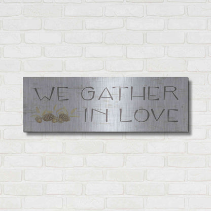 Luxe Metal Art 'Beautiful Bounty Sign IV' by James Wiens, Metal Wall Art,36x12