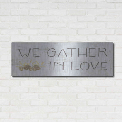 Luxe Metal Art 'Beautiful Bounty Sign IV' by James Wiens, Metal Wall Art,48x16