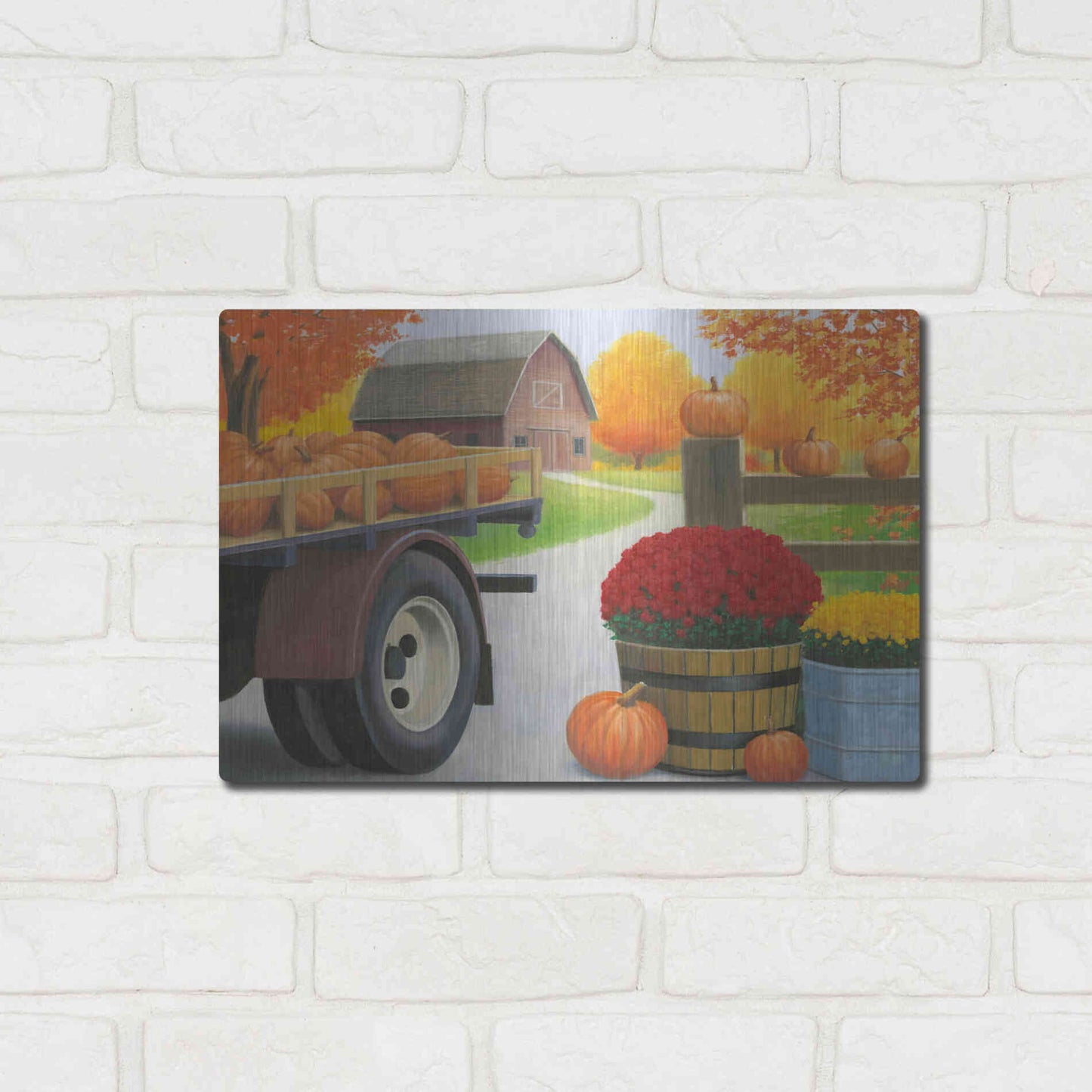 Luxe Metal Art 'Autumn Affinity I' by James Wiens, Metal Wall Art,16x12