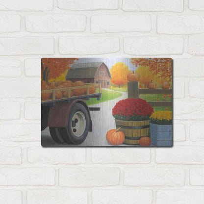 Luxe Metal Art 'Autumn Affinity I' by James Wiens, Metal Wall Art,16x12