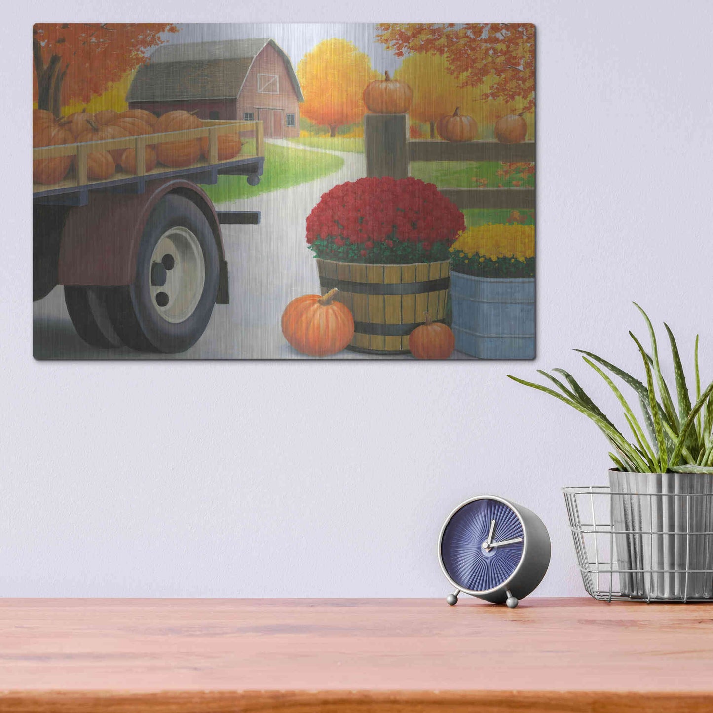 Luxe Metal Art 'Autumn Affinity I' by James Wiens, Metal Wall Art,16x12