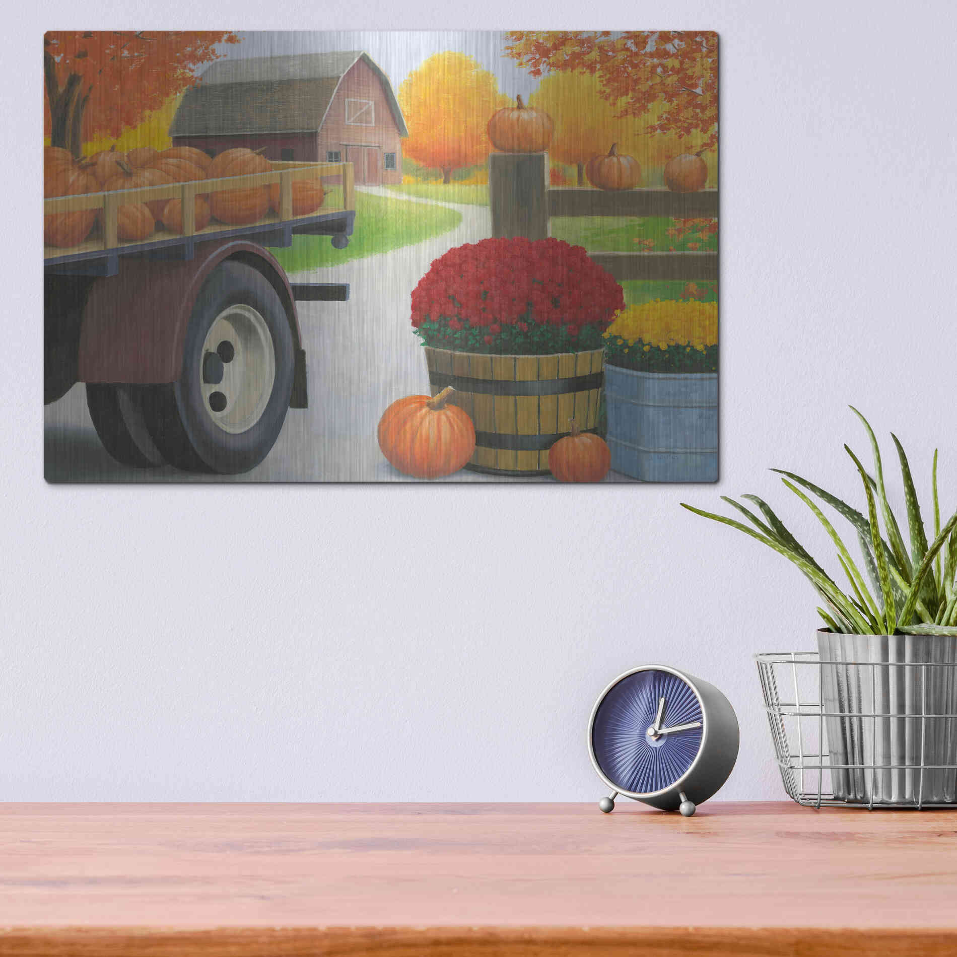 Luxe Metal Art 'Autumn Affinity I' by James Wiens, Metal Wall Art,16x12