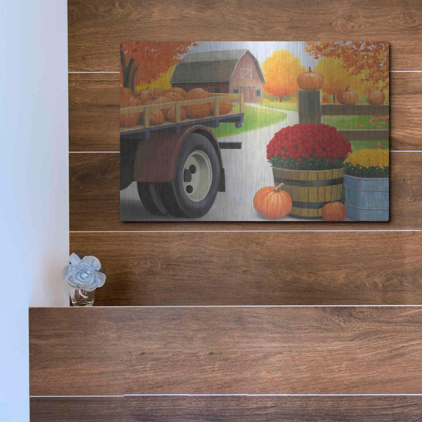 Luxe Metal Art 'Autumn Affinity I' by James Wiens, Metal Wall Art,16x12