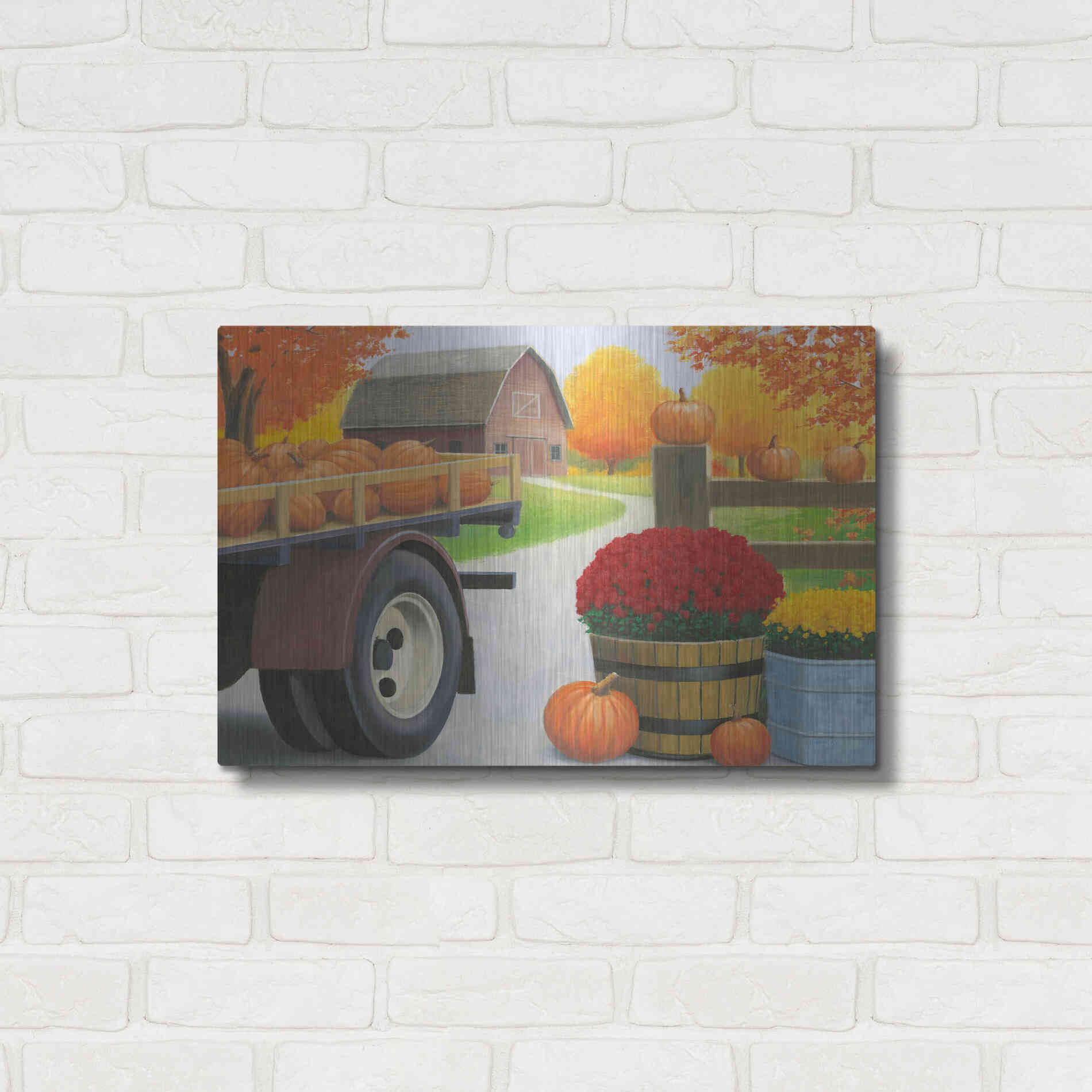 Luxe Metal Art 'Autumn Affinity I' by James Wiens, Metal Wall Art,24x16