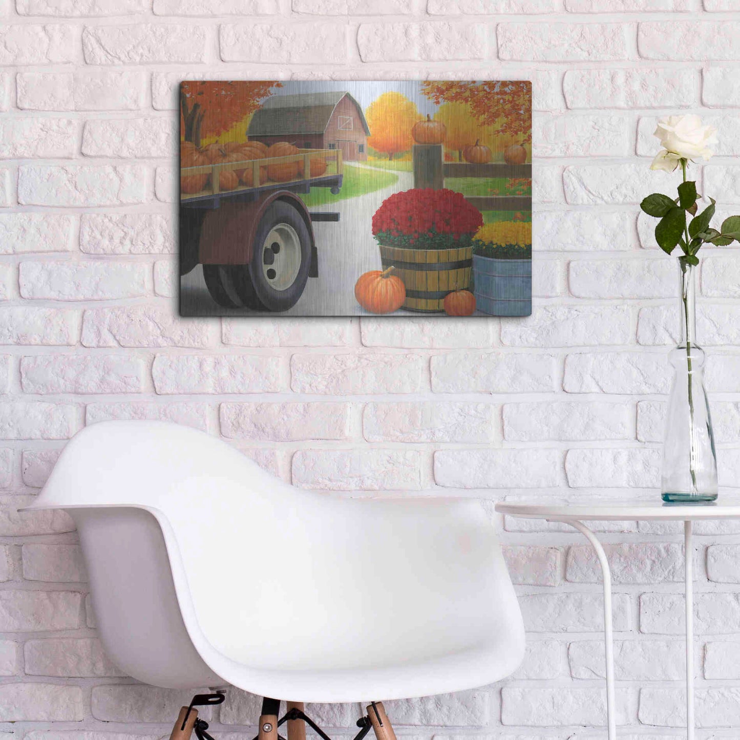 Luxe Metal Art 'Autumn Affinity I' by James Wiens, Metal Wall Art,24x16