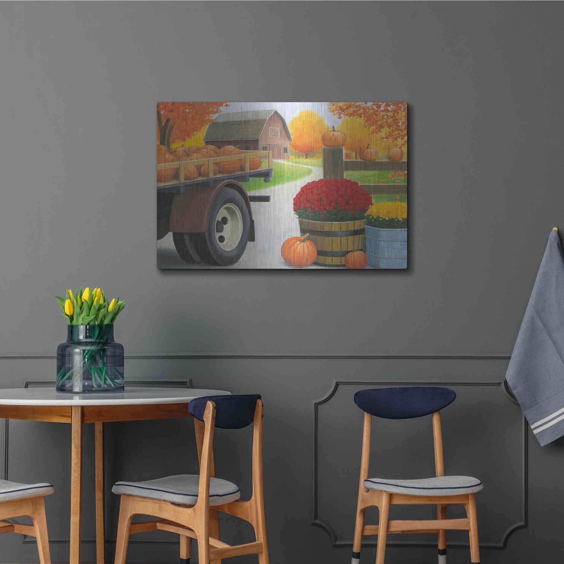 Luxe Metal Art 'Autumn Affinity I' by James Wiens, Metal Wall Art,36x24