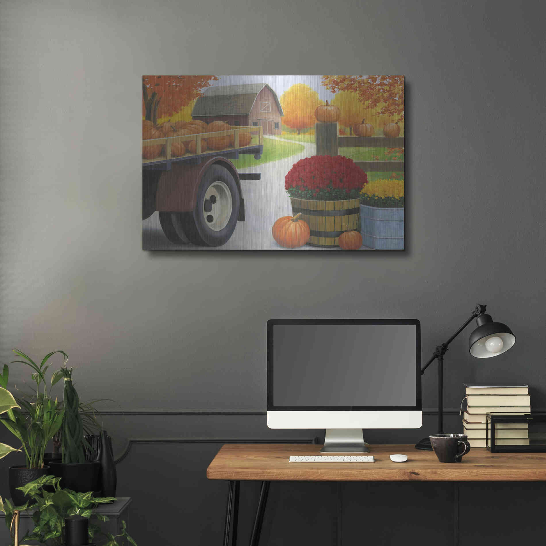 Luxe Metal Art 'Autumn Affinity I' by James Wiens, Metal Wall Art,36x24