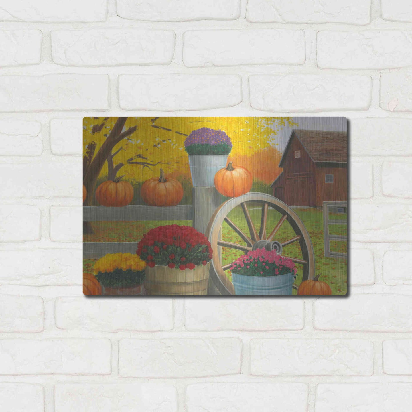 Luxe Metal Art 'Autumn Affinity II' by James Wiens, Metal Wall Art,16x12