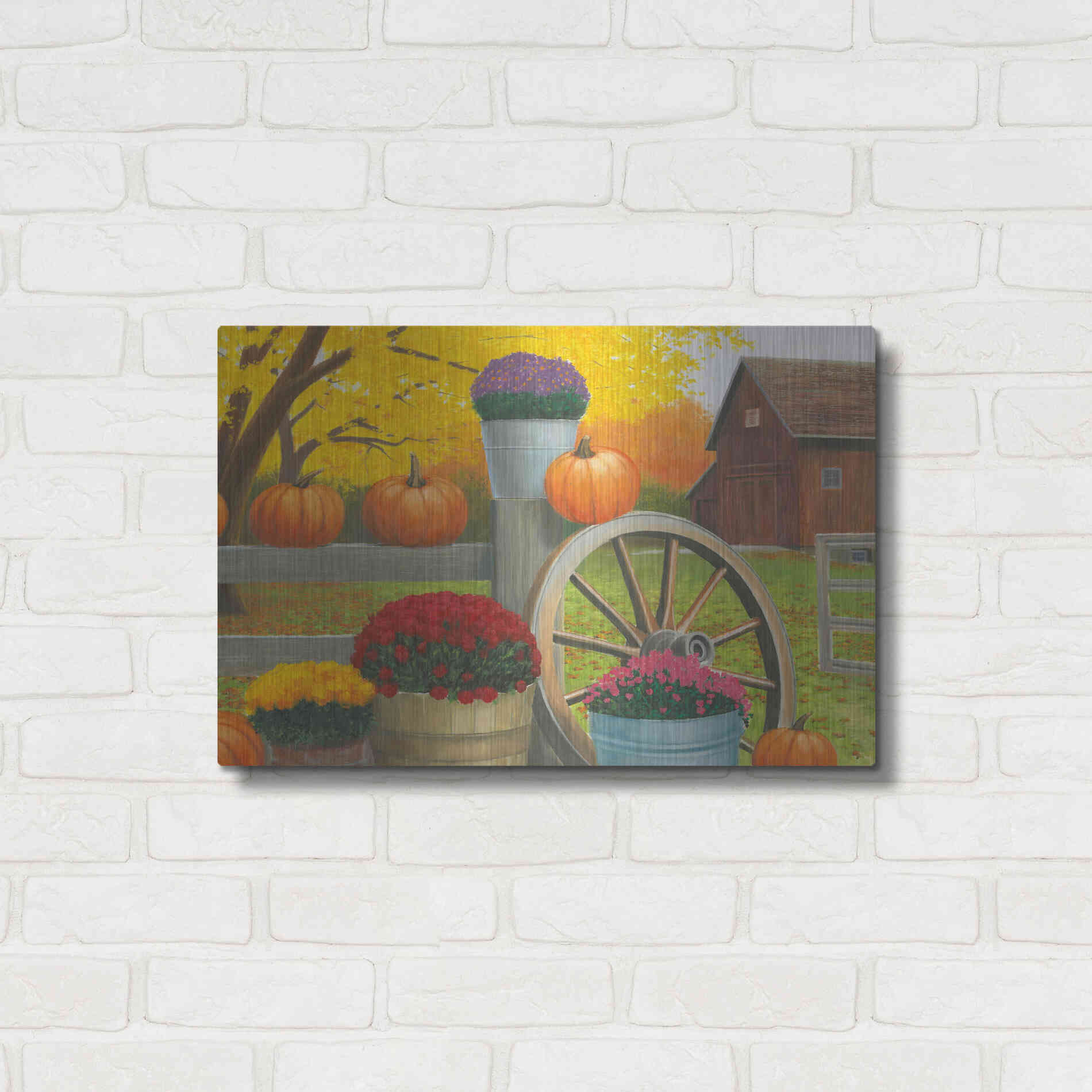 Luxe Metal Art 'Autumn Affinity II' by James Wiens, Metal Wall Art,24x16