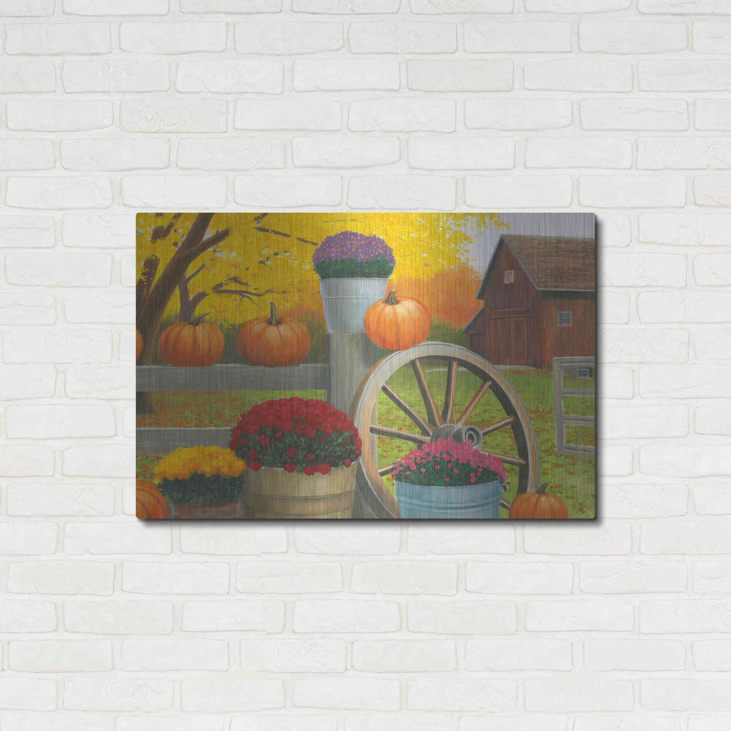 Luxe Metal Art 'Autumn Affinity II' by James Wiens, Metal Wall Art,36x24