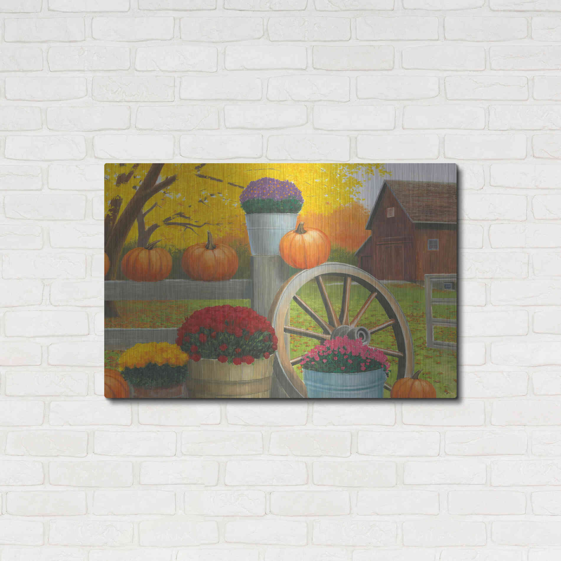 Luxe Metal Art 'Autumn Affinity II' by James Wiens, Metal Wall Art,36x24