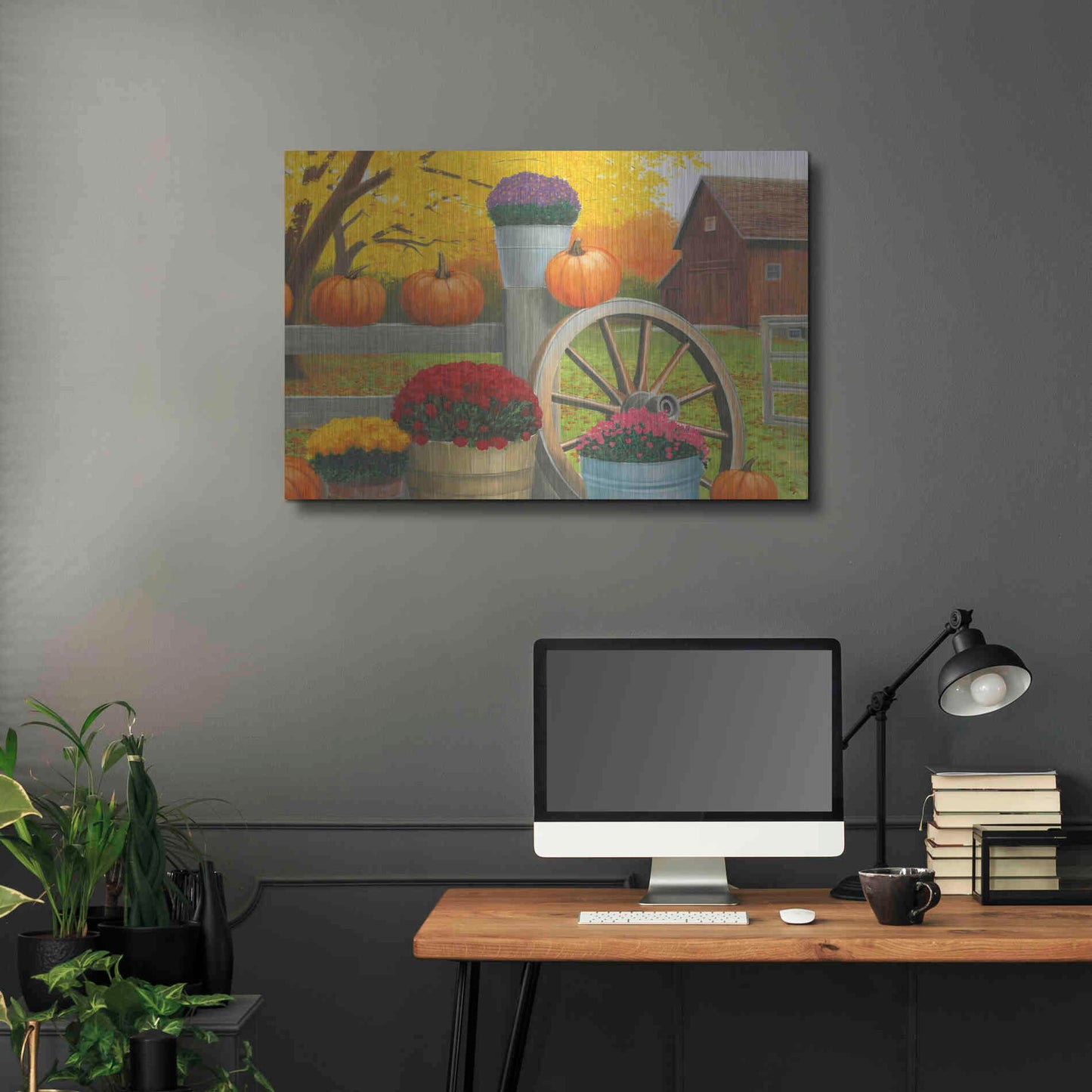 Luxe Metal Art 'Autumn Affinity II' by James Wiens, Metal Wall Art,36x24