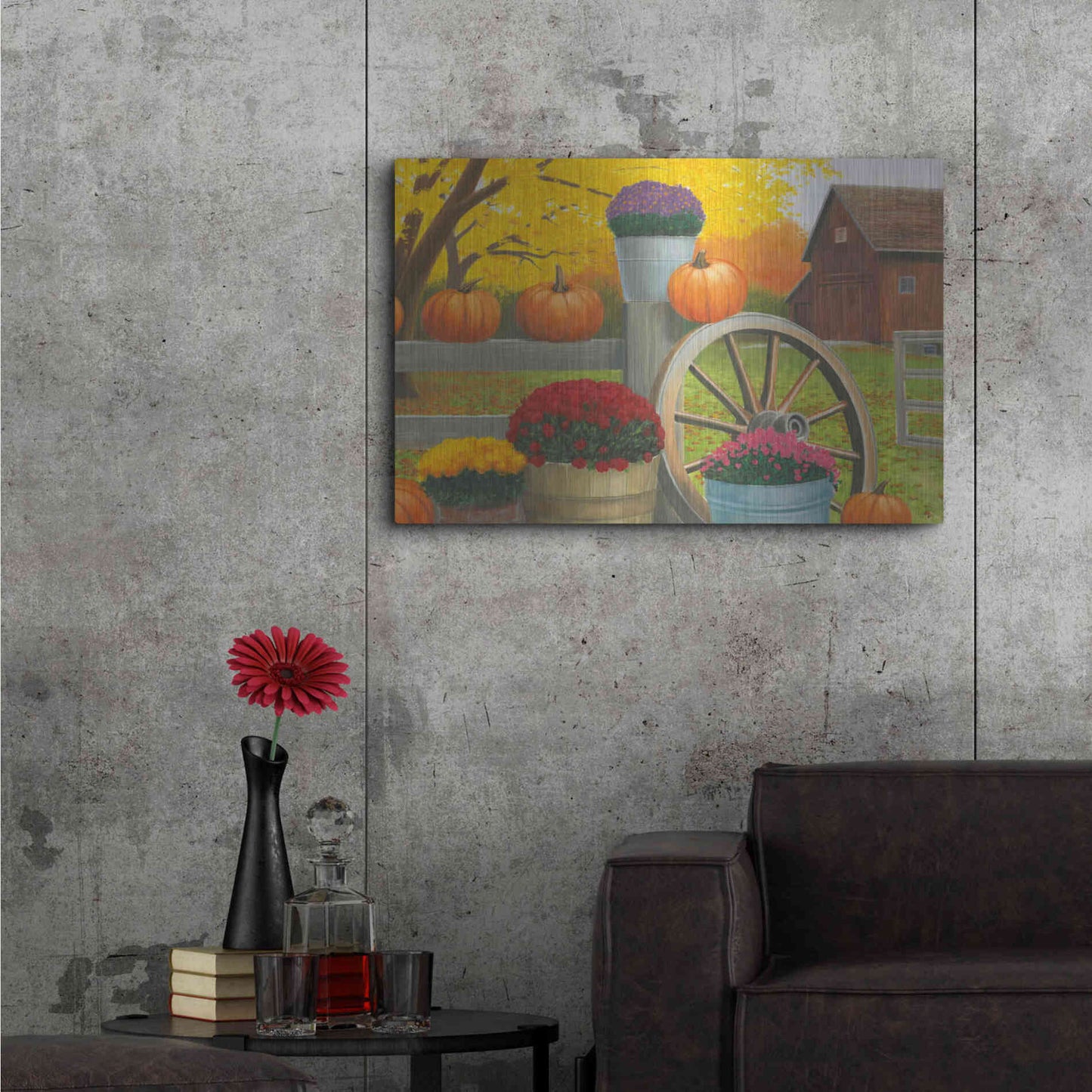 Luxe Metal Art 'Autumn Affinity II' by James Wiens, Metal Wall Art,36x24