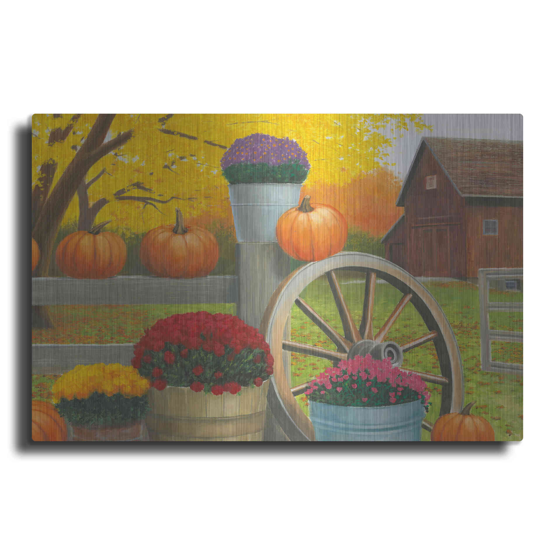 Luxe Metal Art 'Autumn Affinity II' by James Wiens, Metal Wall Art