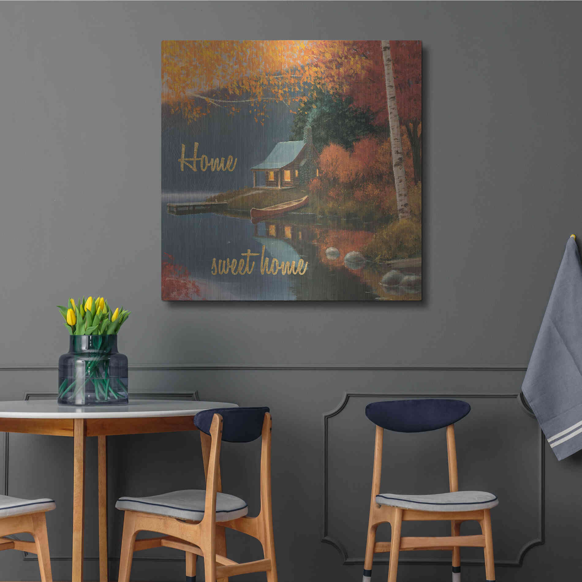 Luxe Metal Art 'Quiet Evening II' by James Wiens, Metal Wall Art,36x36