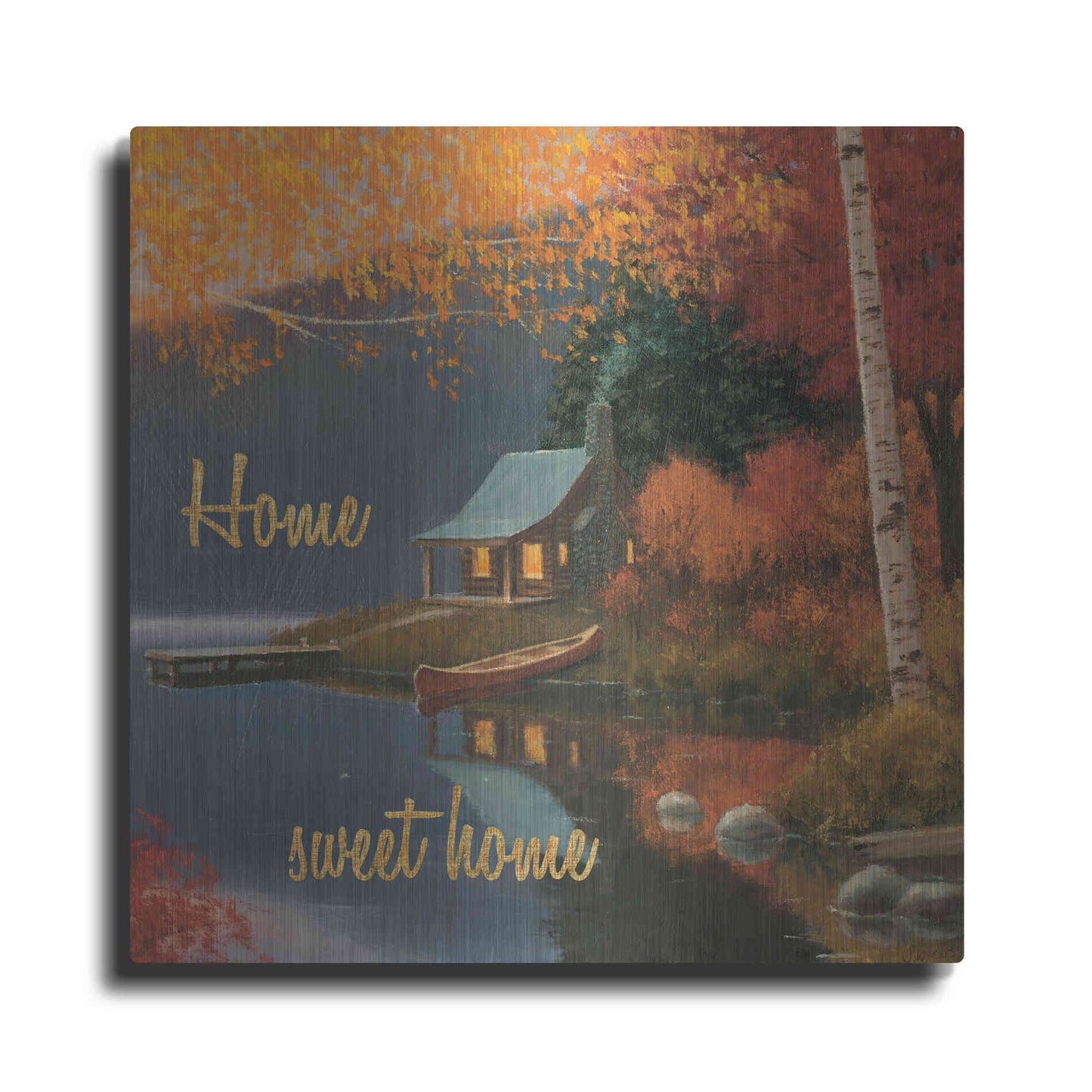 Luxe Metal Art 'Quiet Evening II' by James Wiens, Metal Wall Art